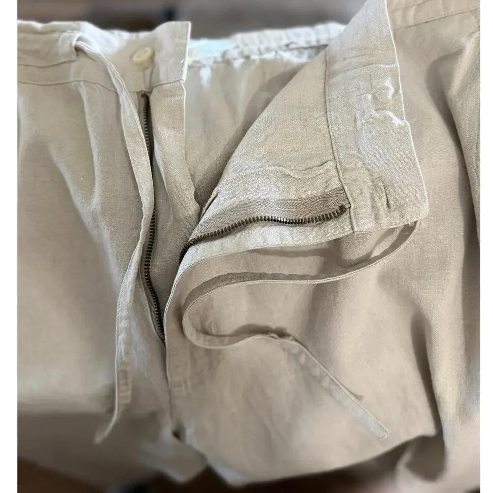 George Foreman cargo pants Size 1XB/1X 45% cotton 55% linen